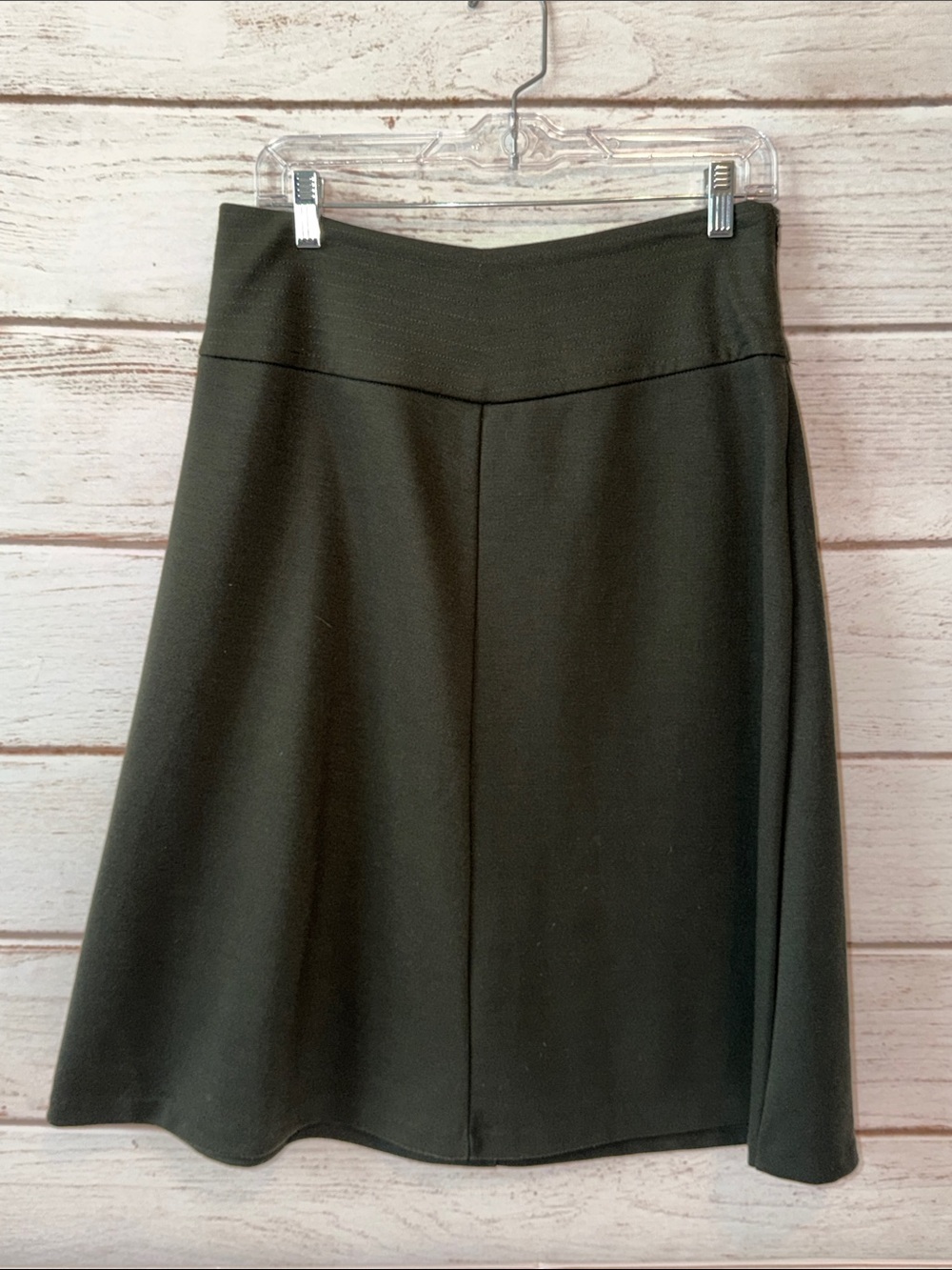 Adrienne Vittadini Hunter Green A-Line Knit Skirt | Size 8